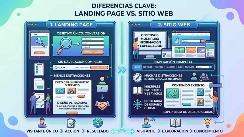 ¿Qué es mejor para vender una Landing Page o un sitio web?